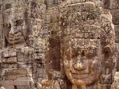Asia River Cruise - Statue faces in Bayon Temple